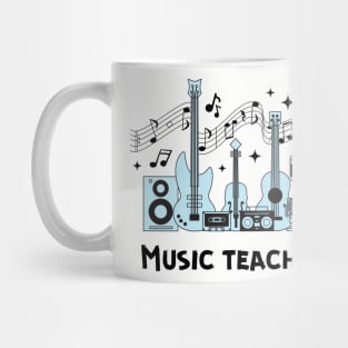 Music Teacher with Musical Instruments Mug